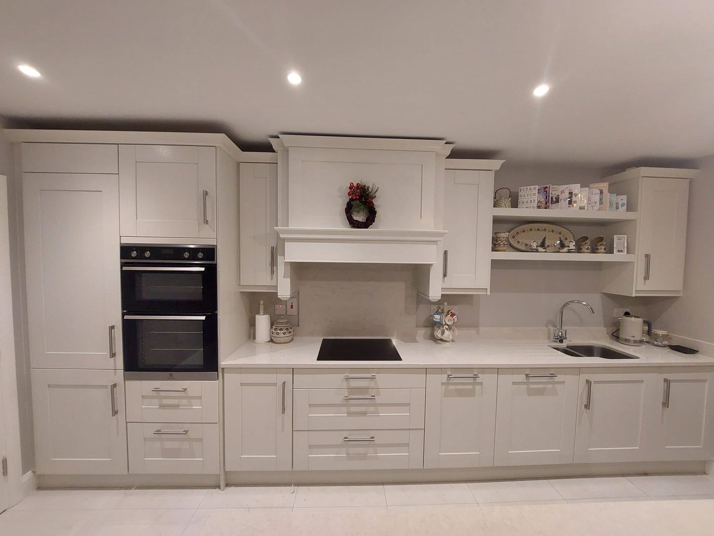 White Shaker One Wall Kitchen