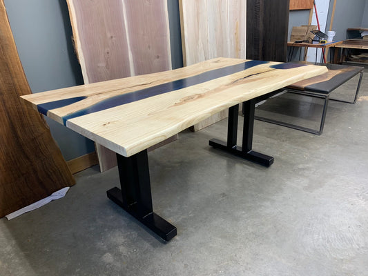 Ash Epoxy Resin River Table 1400mm x 850mm