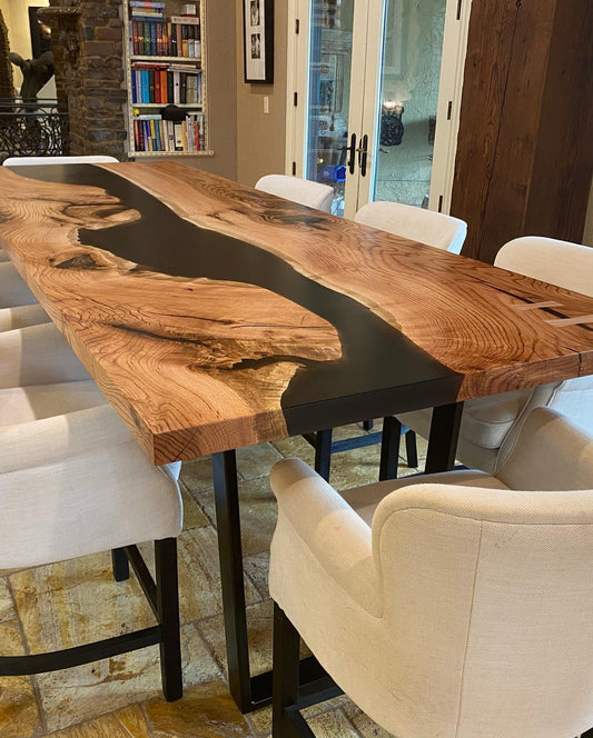 Epoxy Resin River Dining Table